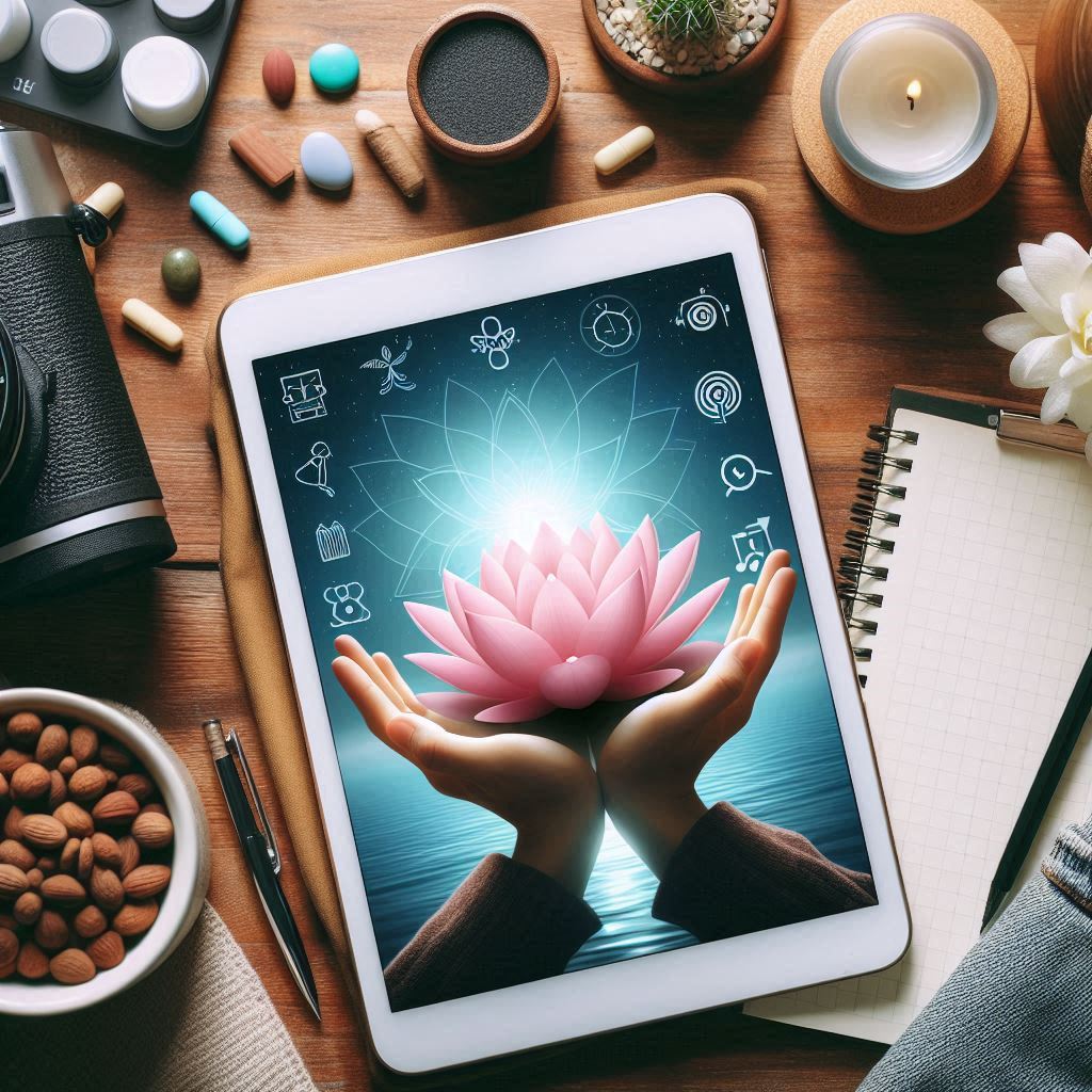 Positive 4 Mind logo and mindfulness background